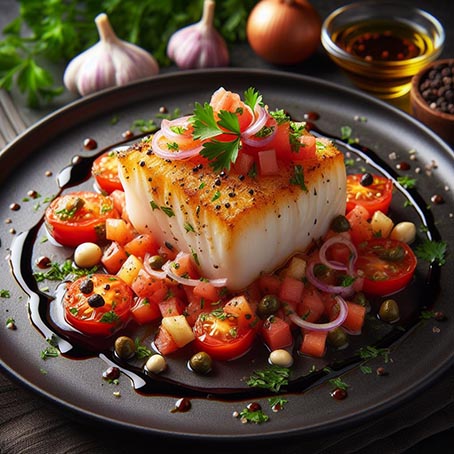 Bacalao con salsa de tomate